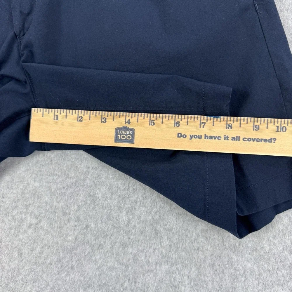 Faherty Reserve Shorts Mens 32 Navy Blue Golf Coolmax Stretch Chino Casual 34x8